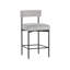 Upholstered Stool with Metal Frame