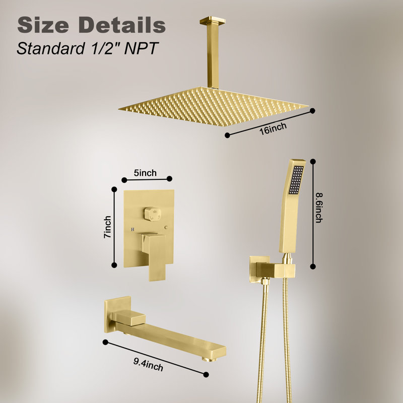 Diverter Accent, Brushed Gold