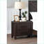 Modern Solidwood 1-Drawer Espresso Nightstand - Bedroom Bed Side Table