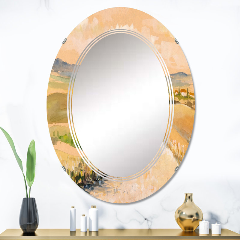 Miroir mural campagne en Toscane - Italie, 36 po x 24 po