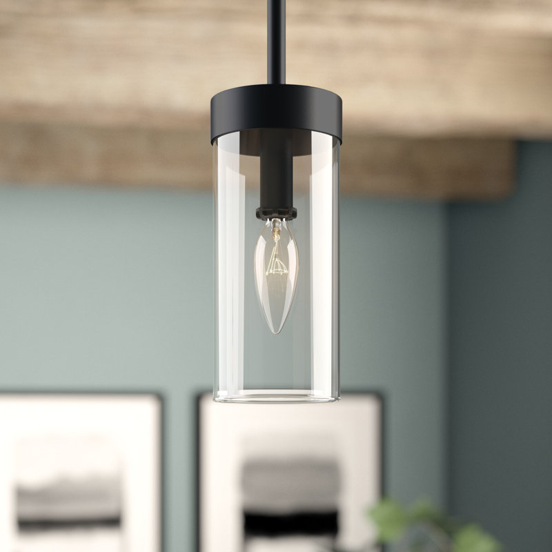 Luminaire suspendu cylindrique simple à 1 lumière Angeline
