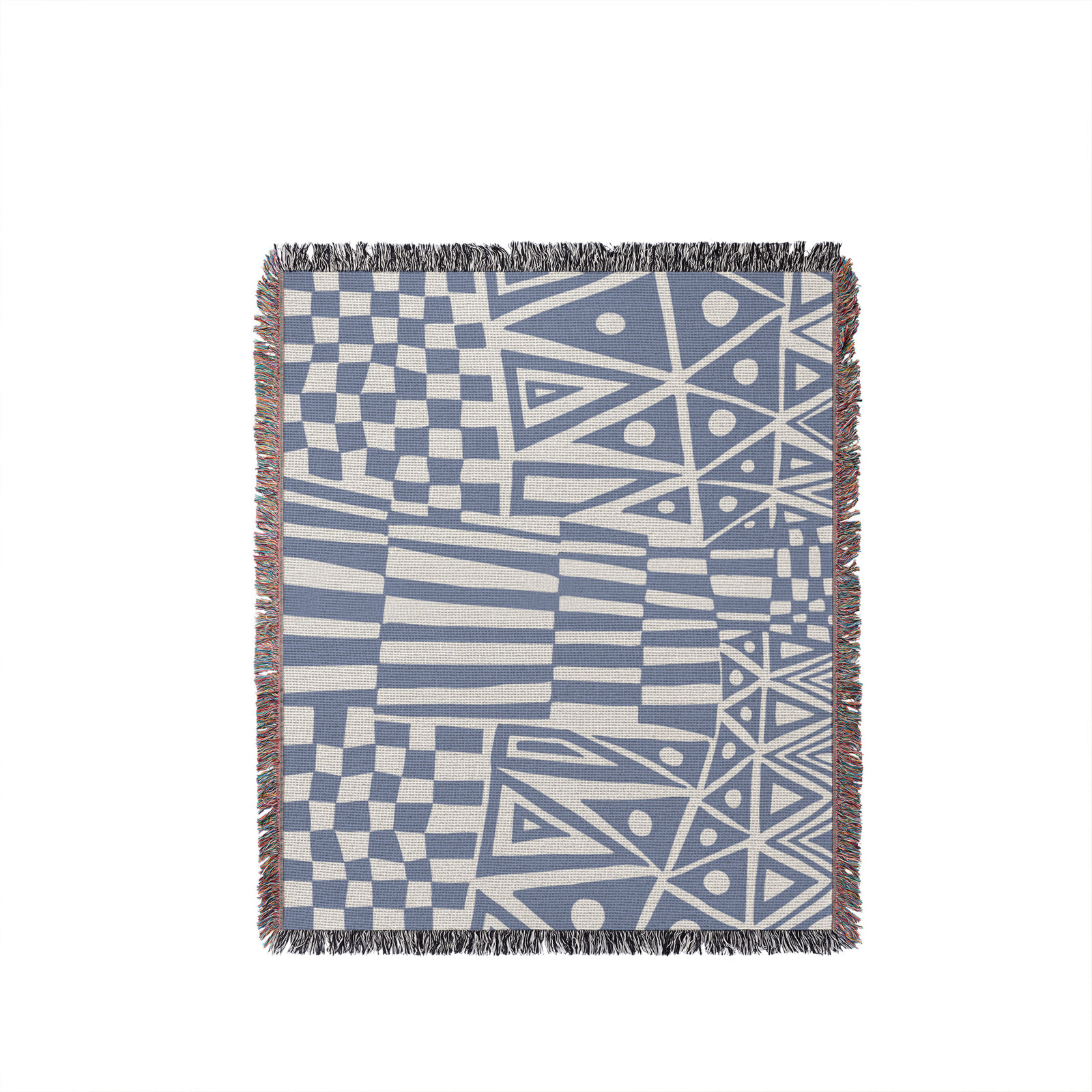 Cocodili Cotton Jacquard Throw Blanket, 50" x 60" – Throw, Light Blue