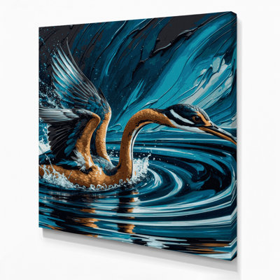 Art mural gris sur toile faune