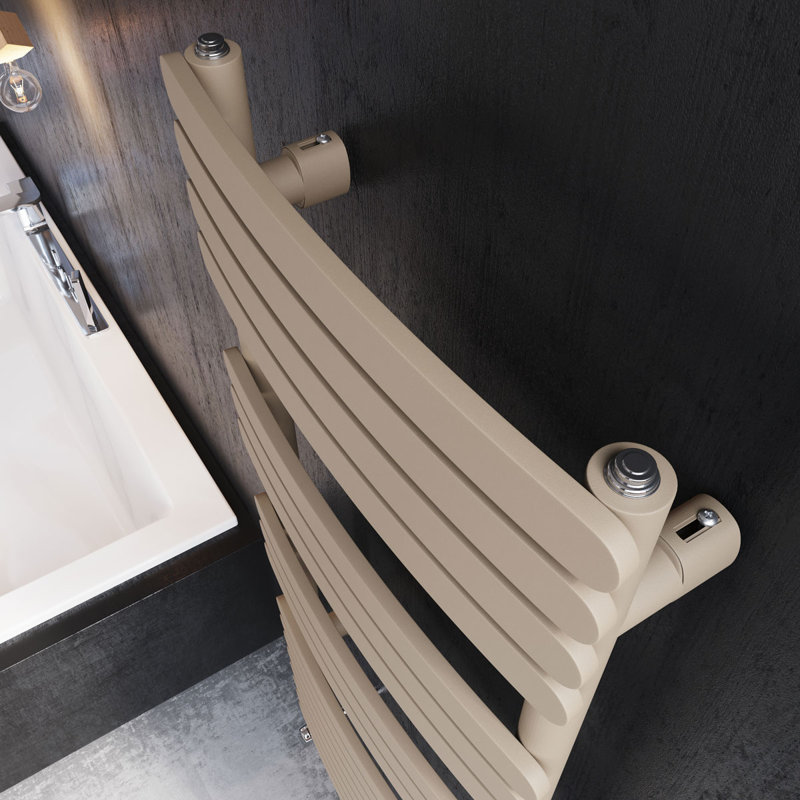 Brussel Straight Towel Rail Heated Towel Rails, Brown Metallic, 1200mm H x 500mm W