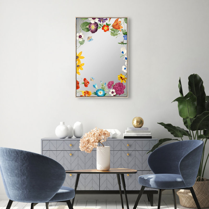 Spring In Animals Framed Mirror by Oliver Gal, Cream