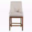 Chaise à hauteur de comptoir Shadow (lot de 2) en tissu, cuir synthétique brun et finition brune