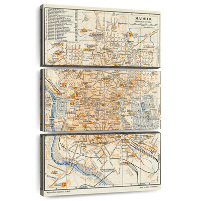 Carte rétro Aliaz de la ville de Madrid