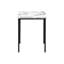 Ensemble de table, ensemble de 3 pièces, café, bout, métal noir, stratifié d'aspect marbre blanc, contemporain, moderne