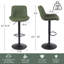 Tabouret de bar pivotant en similicuir Zager-2033200456