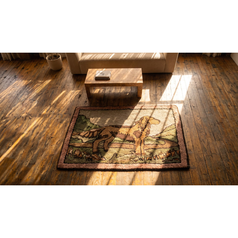Handmade Wool Animal Print Area Rug