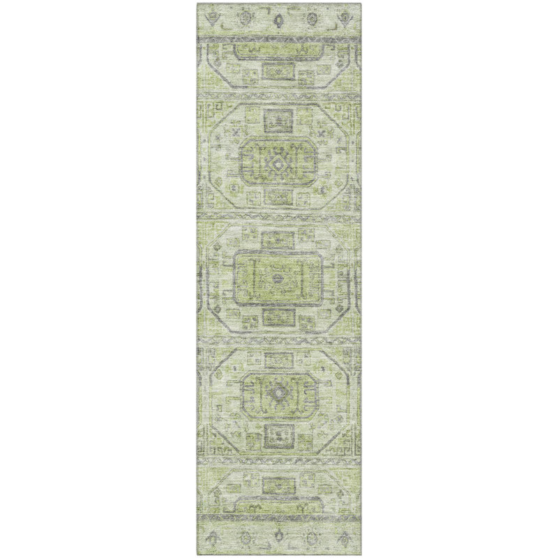 Premium Machine Washable Mayfield Border Rug, Runner 2'3" x 7'6"