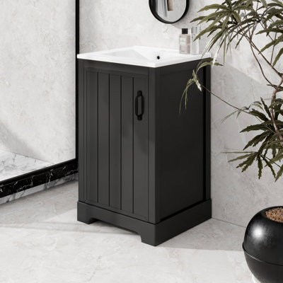 Meuble-lavabo de salle de bain avec lavabo, support de rangement