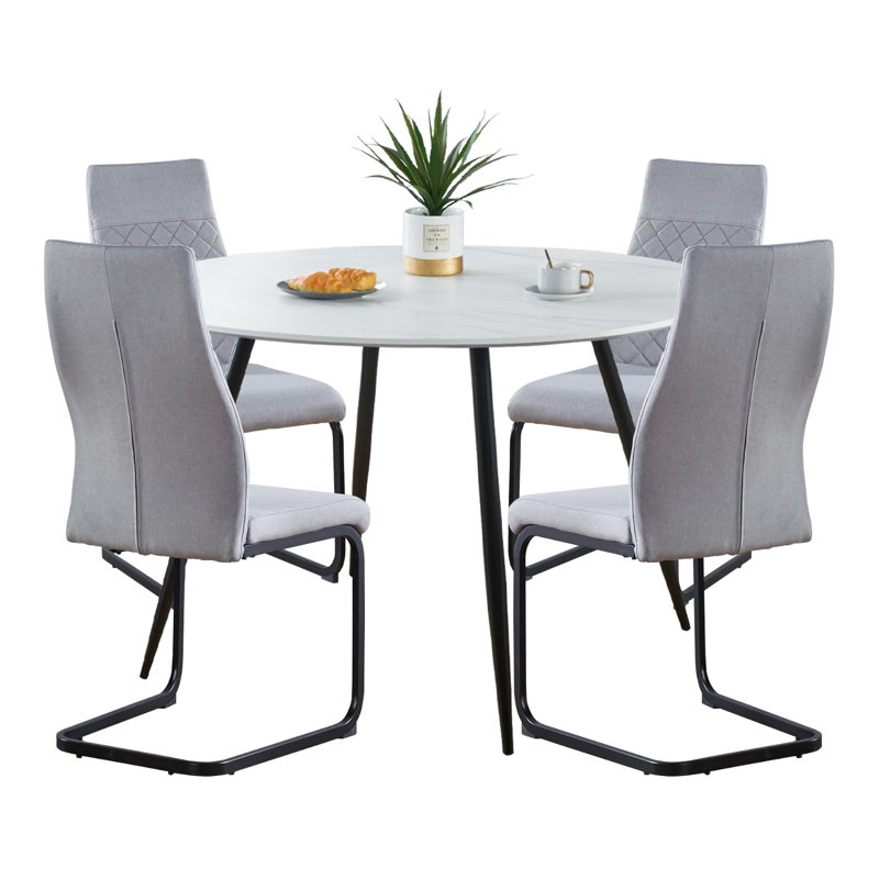 Mose 4 - Person Dining Set, White
