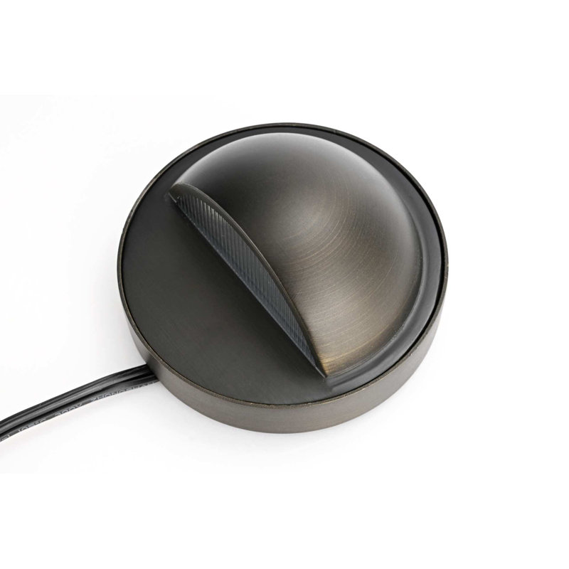 Landscape cast brass 3x2 deck light in dark bronze