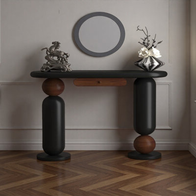 Console de hall d'entrée en bois de frêne rétro