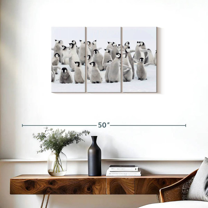 Brampt Baby Emperor Penguins, 20" H x 33" W