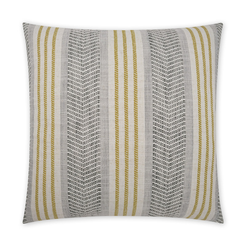 Caleb Pillow Cover & Insert, Gray/Tan, Square 24"
