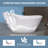 63" Acrylic Freestanding Bathtub Contemporary Soaking White Tub With Overflow And Drain