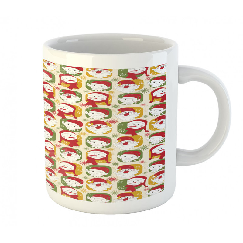 Grande tasse à café joyeuse faces