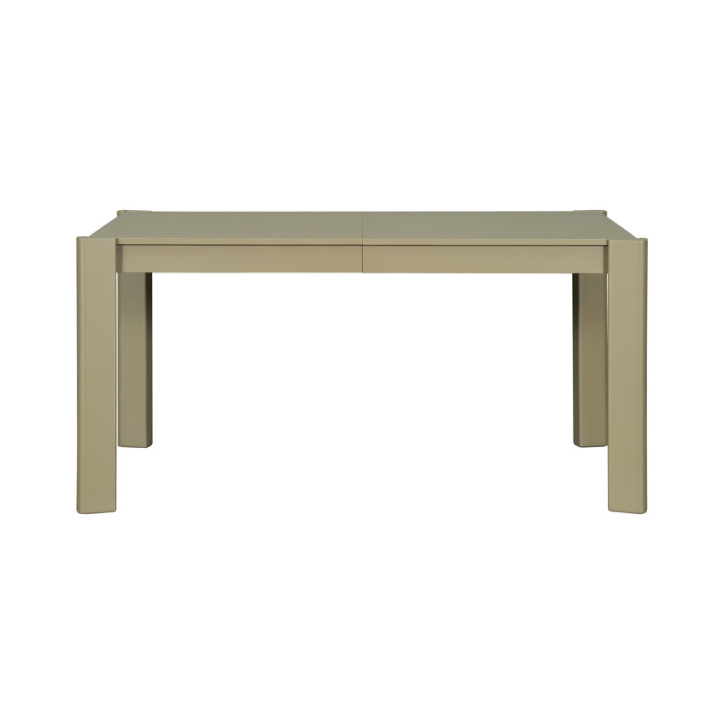 Table de salle à manger extensible de style ferme moderne en bois massif - Conception peu encombrante, Doré
