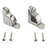 Carpet Runner Rod 39.6" L Polished Nickel Over Brass Rod Tubes with Bracket
