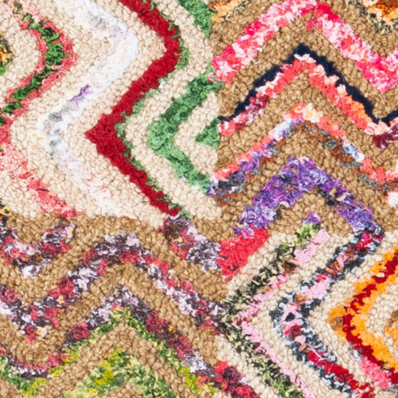 Anaheim Hand Tufted Wool/Cotton Geometric Rug in Beige/Brown, Rectangle 9' x 12'