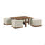 Ensemble de table carrée avec 4 tabourets rembourrés