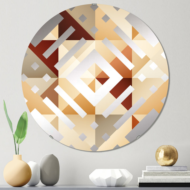 Geometric Harmony - Diamond Decorative Mirror, 31.4" x 31.4"