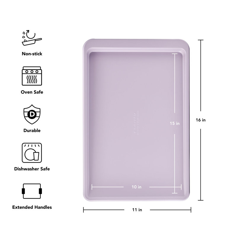10X15in Nonstick Aluminized Steel Cookie Slider, Ink Blue, Purple, 15" x 10"