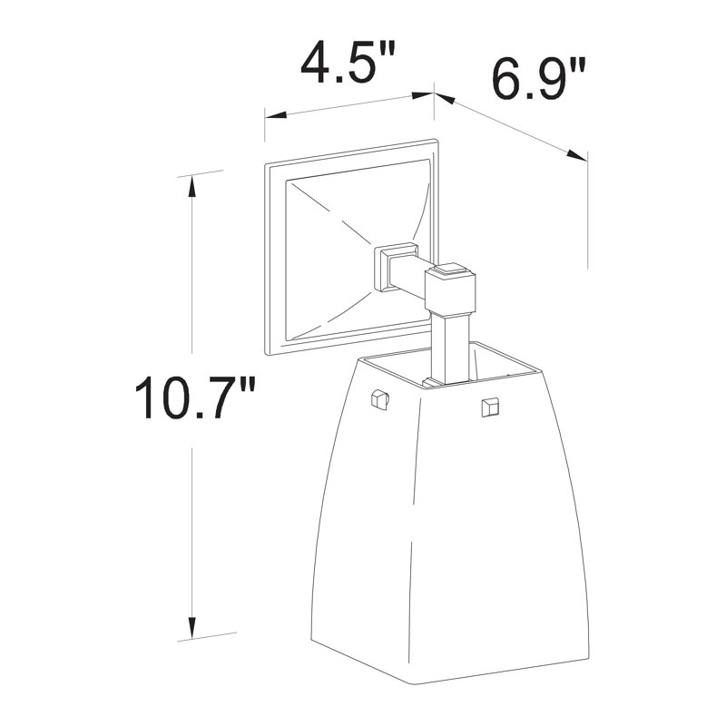 Quattro 1 - Light Armed Sconce
