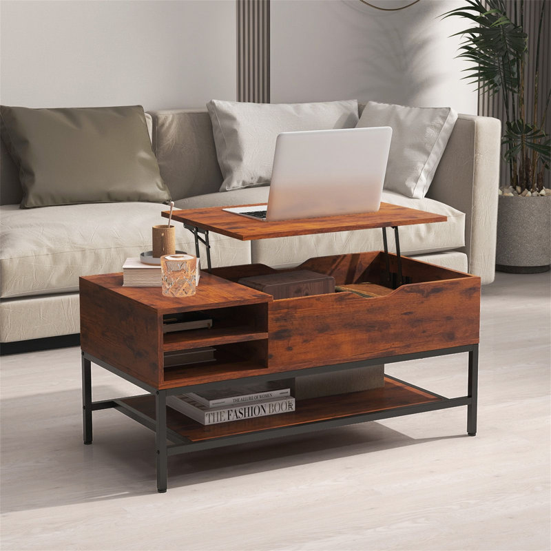 Coffee Table with Storage, Brown