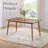 Calais 59 Inch Mid Century Modern Dining Table for 4 - Rectangular Solid Wood Table with Minimalist Design - Mid Century Modern Furniture for Dining Room or Kitchen (Pecan Finish)-409441476