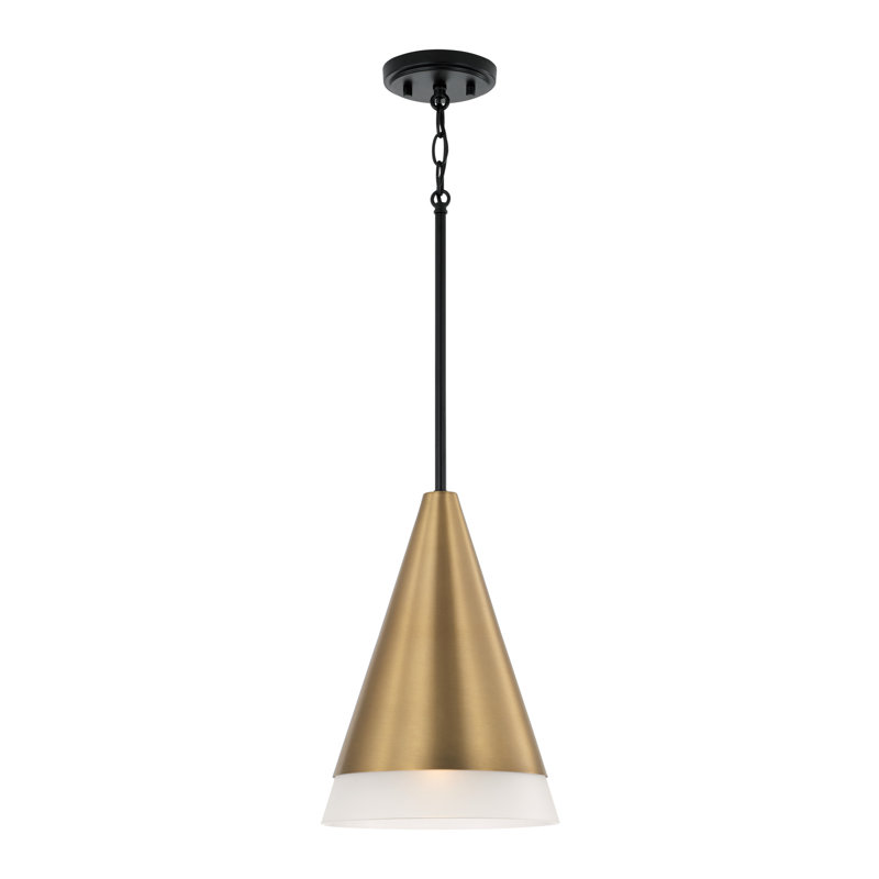 Luminaire suspendu conique à 1 lumière Avant