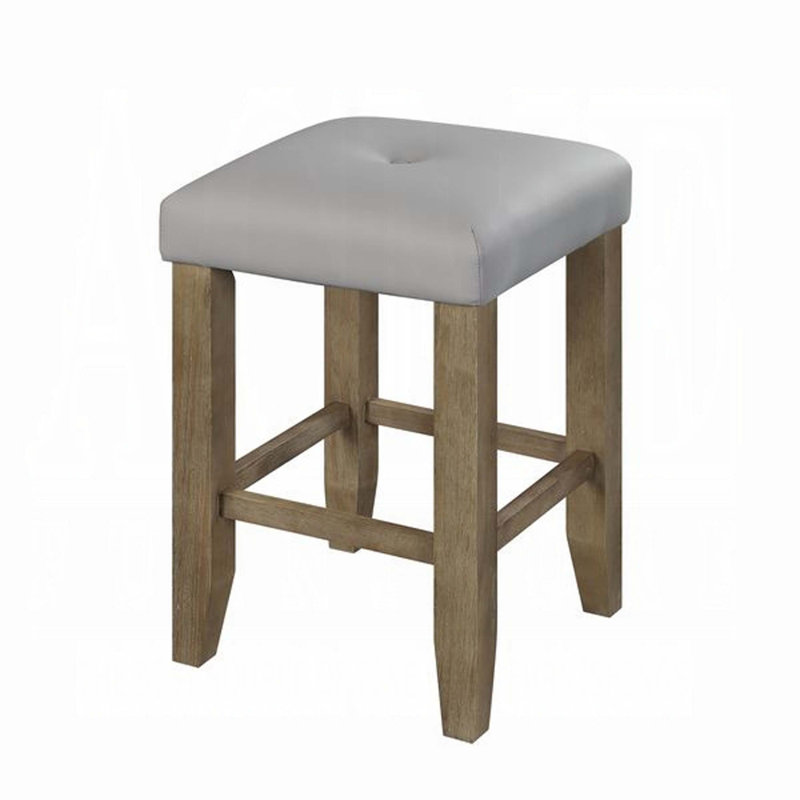 Grey and Oak Counter Height Stools (Set of 2)