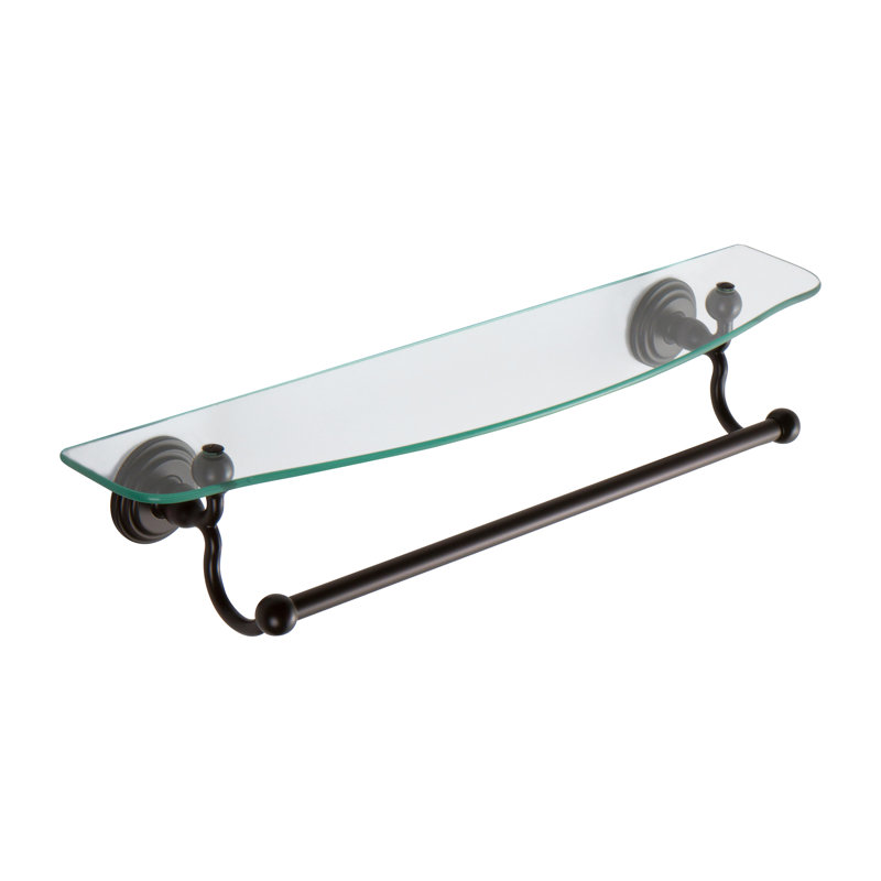 Chelsea 24" Shelf with Towel Bar, Oil Rubbed Bronze-Hand Relieved
