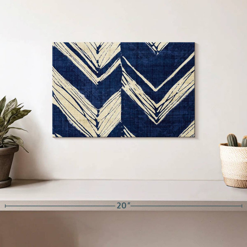 Batik indigo Kerner II, H 8 po x l 12 po