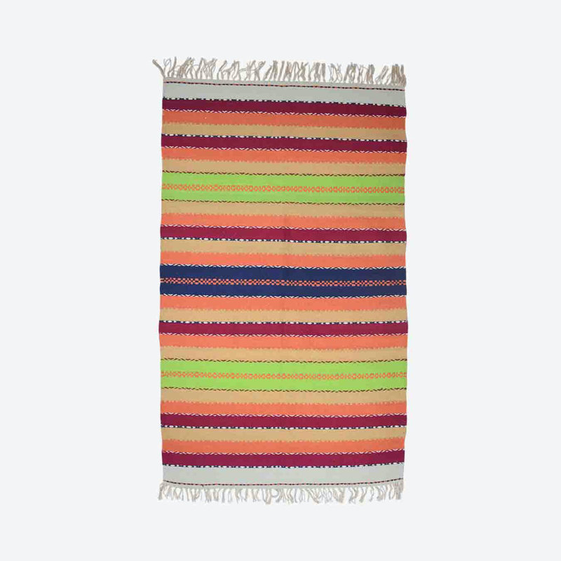 Romona Striped Hand Woven 90cm X 150cm Indoor / Outdoor Area Rug