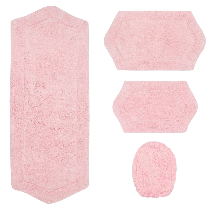 Tapis pour salle de bain Delean, Rose