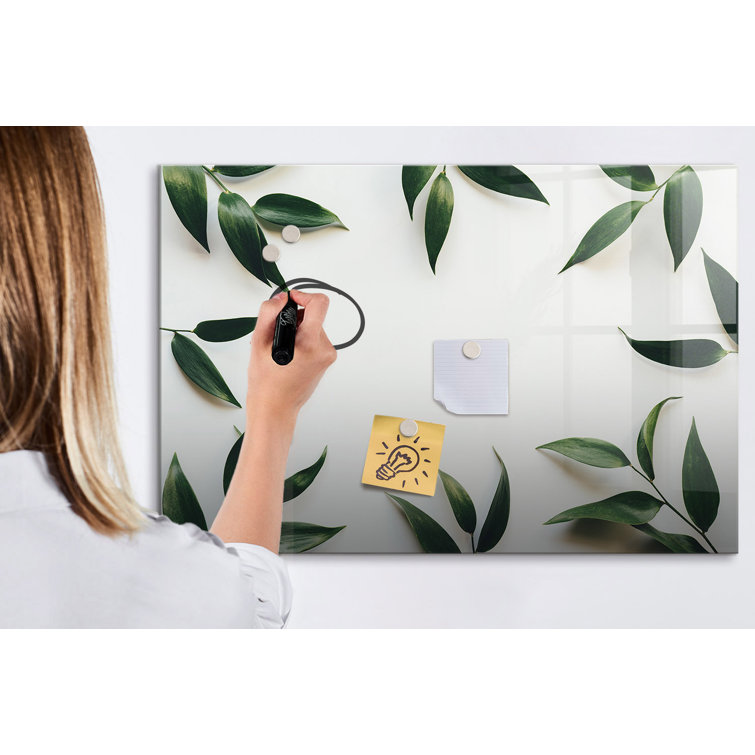 Ivy Bronx Magnetic Memo Board Whiteboard - 90 x 60 cm - With Marker and ...