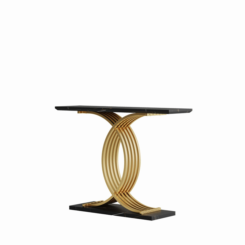 Console d'appoint, pieds d'entrée en métal entrelacés de luxe, mobilier d'entrée haut de gamme