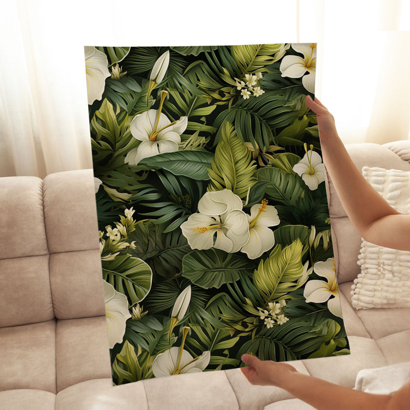 Floral, fleurs d'Hibiscus d'Hawaï VI, impression sans cadre, H 16 po x l 12 po