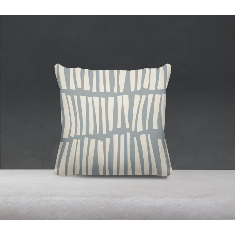Coussin décoratif réversible Clayton, Gris / Blanc cassé, H 15 po x l 15 po
