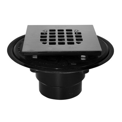 2 in. or 3 in. Drain with Square Brushed Nickel Snap-Tite Strainer