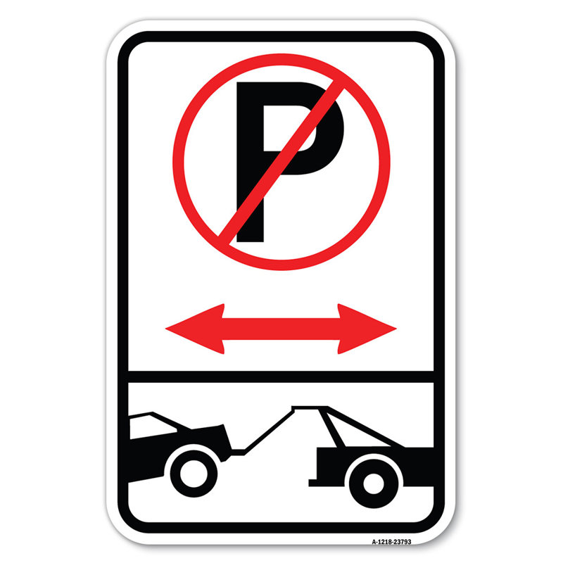 Pas de stationnement - Zone de remorquage (avec graphique) / 23793, H 18 po x l 12 po x P 1 po