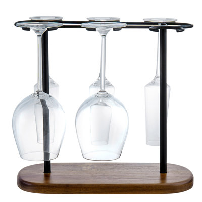 6-Slot Tabletop Metal Wine Glass Holder