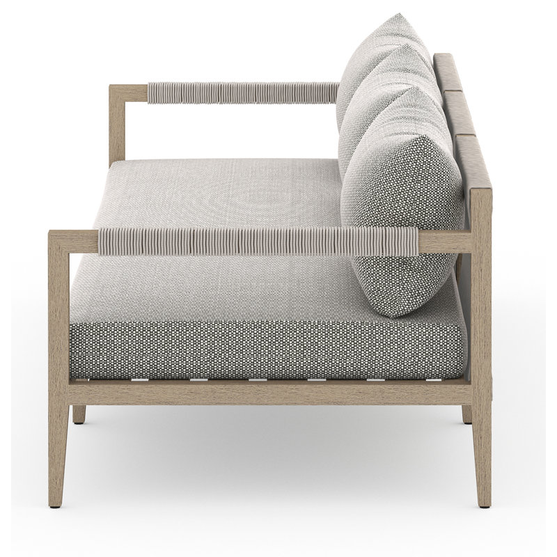 Sherwood Outdoor 3 - Seat Patio Sofa, Washed Brown, Faye Sand