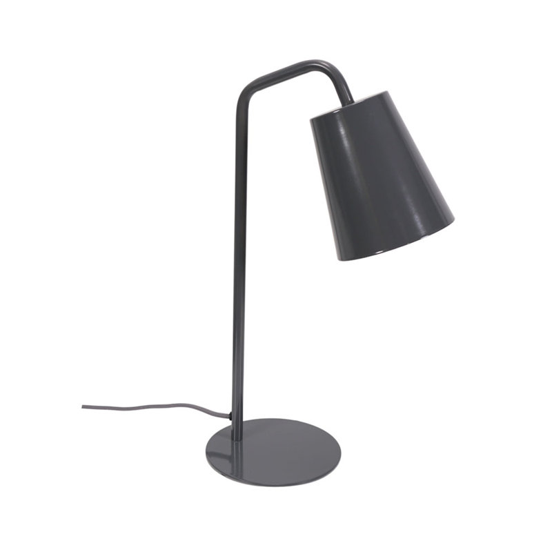 Reubin Metal Table Lamp, Grey, Yes