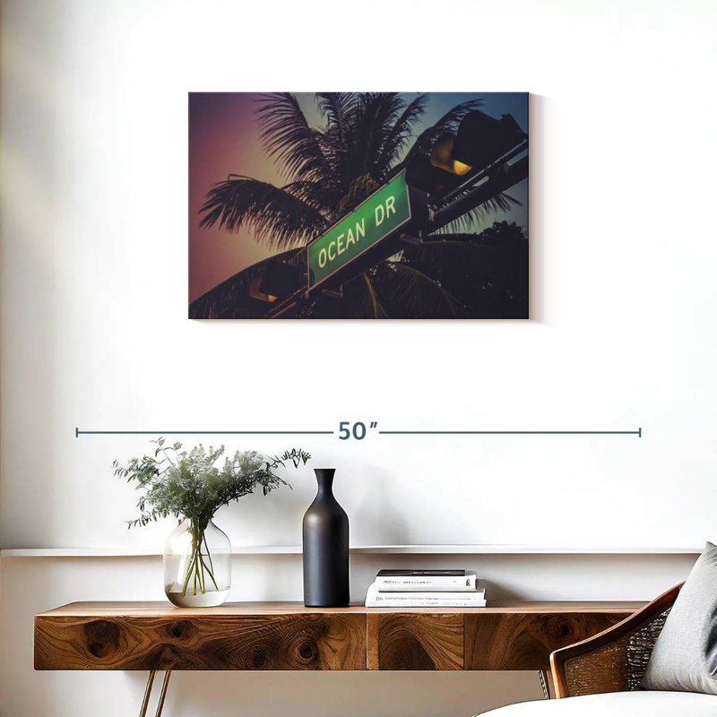 Ravi Miami Ocean Drive, H 20 po x l 30 po