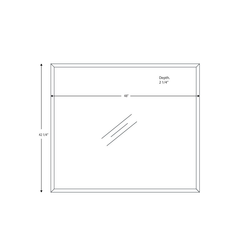 Laguna Ridge Flat Solid Wood Beveled Mirror