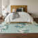 Premium Machine Washable Prisco Teal Rug
